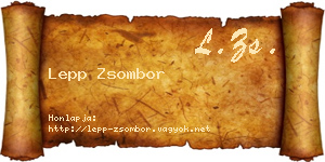 Lepp Zsombor névjegykártya